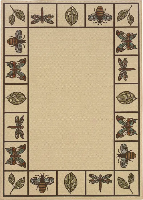 Modern Loom Montego 7310_2266W Ivory Outdoor Rug
