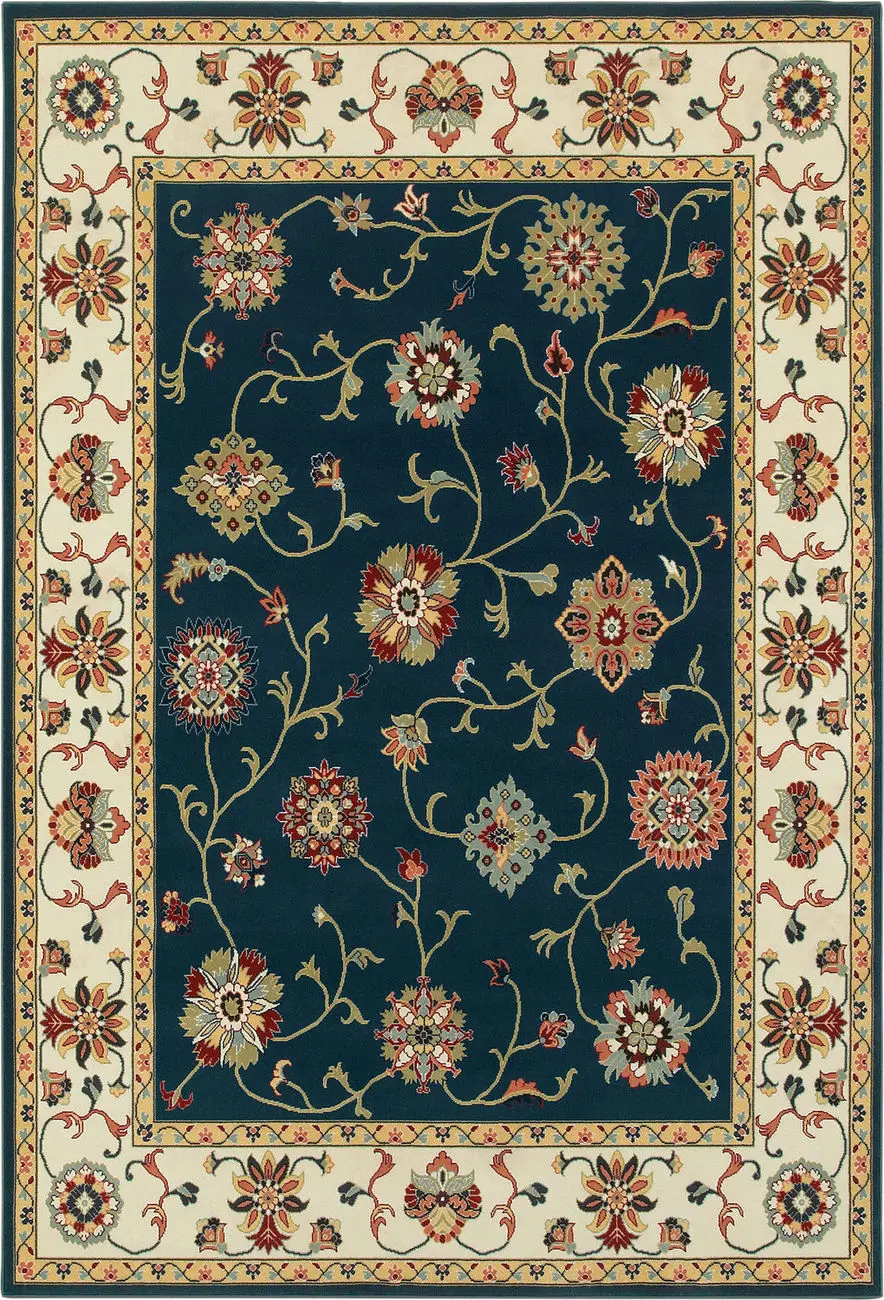 Modern Loom Kashan 7310_2336B Navy Traditional Rug