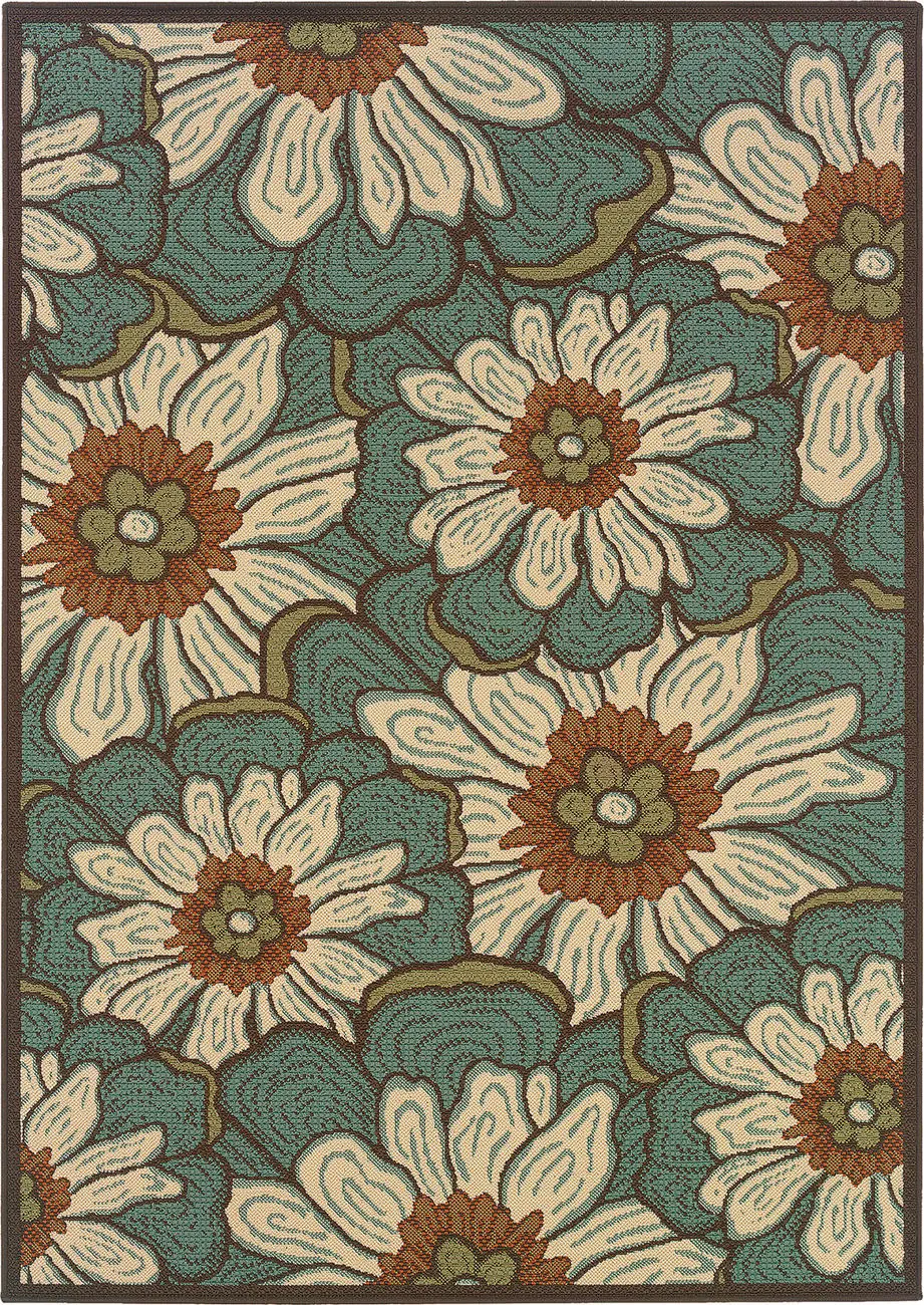 Modern Loom Montego 7310_3444M Blue Outdoor Rug