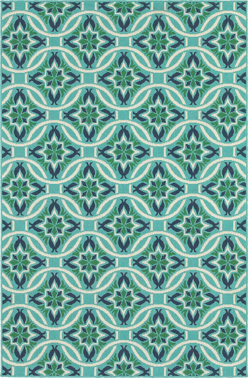 Modern Loom Meridian 7310_5868L Blue Outdoor Rug