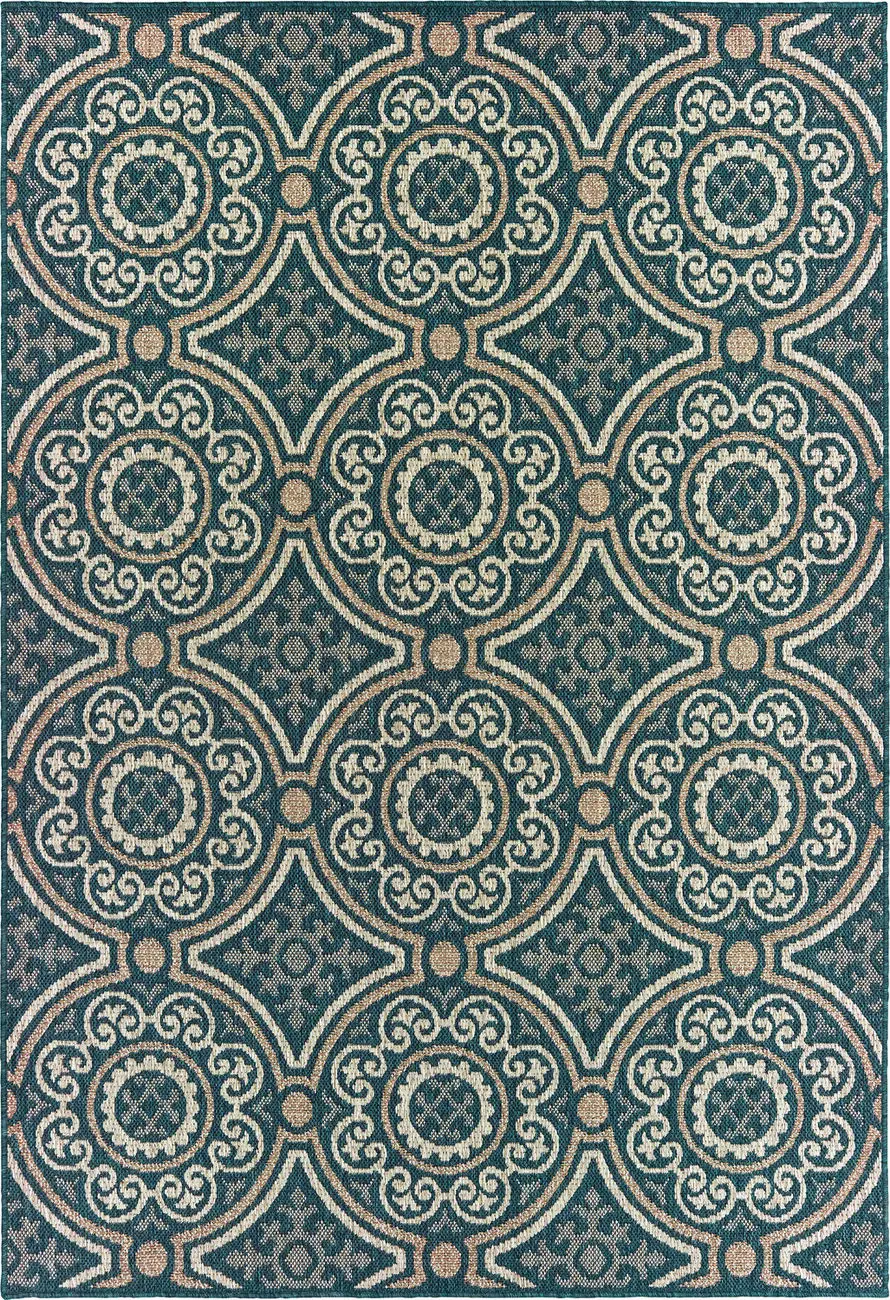 Modern Loom Latitude 7310_609B3 Blue Outdoor Rug