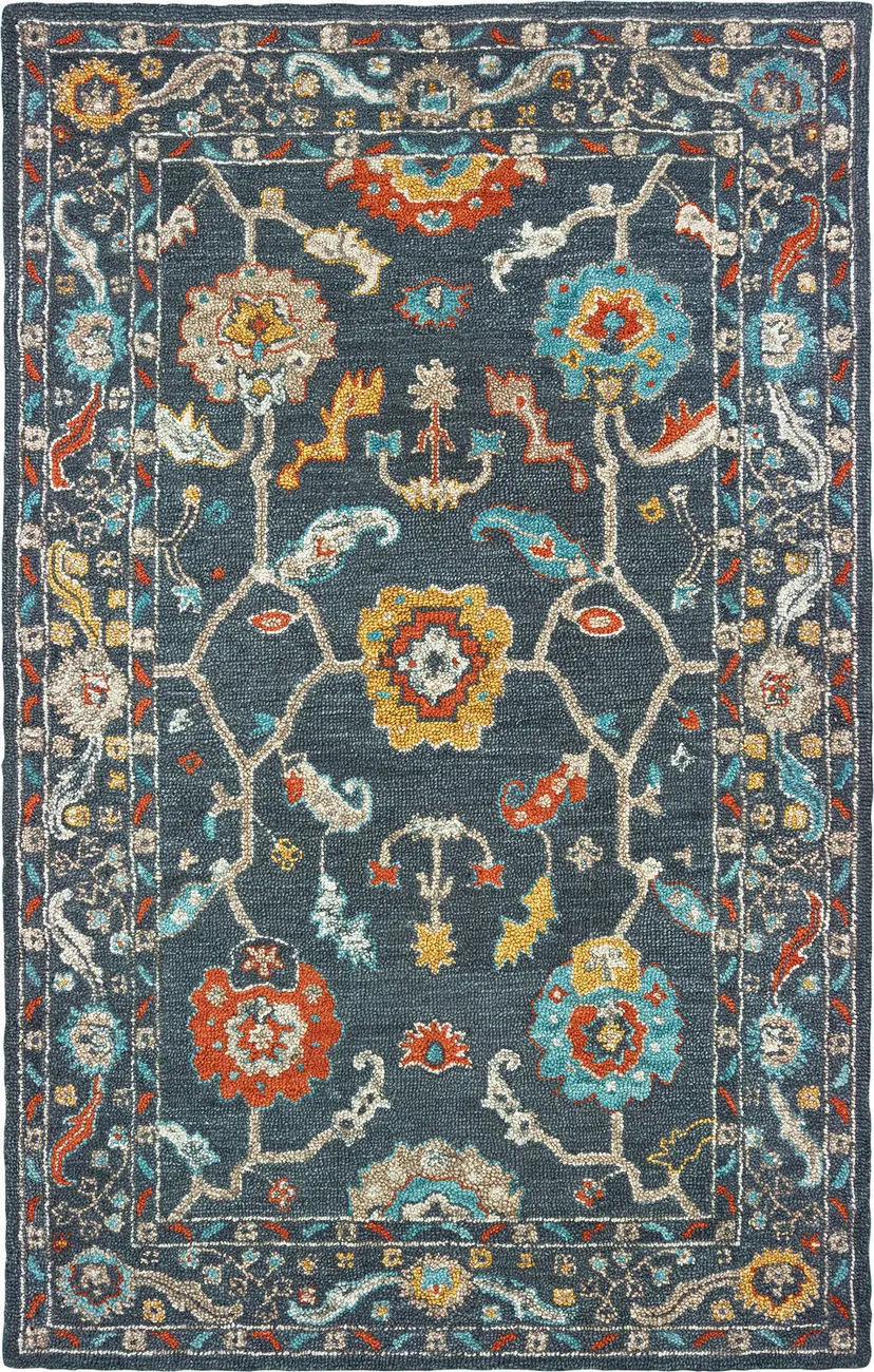 Modern Loom Zahra 7310_75501 Blue Abstract Rug