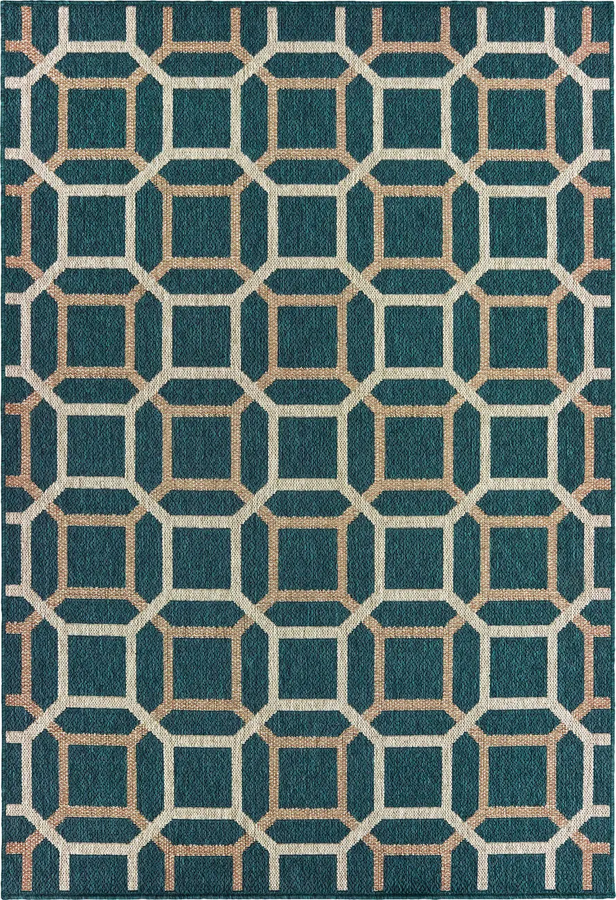 Modern Loom Latitude 7310_806B3 Blue Outdoor Rug
