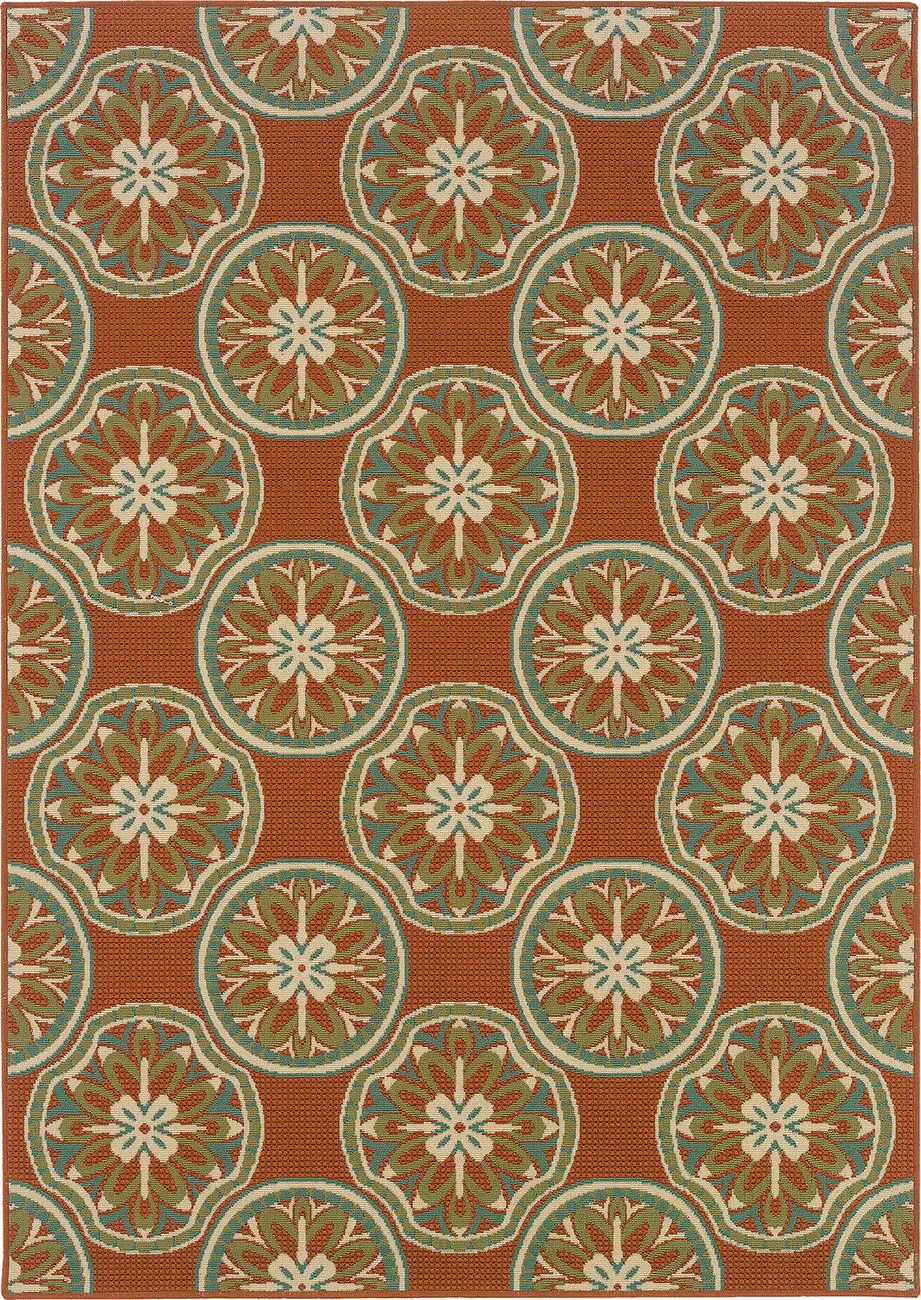 Modern Loom Montego 7310_8323D Rust Outdoor Rug