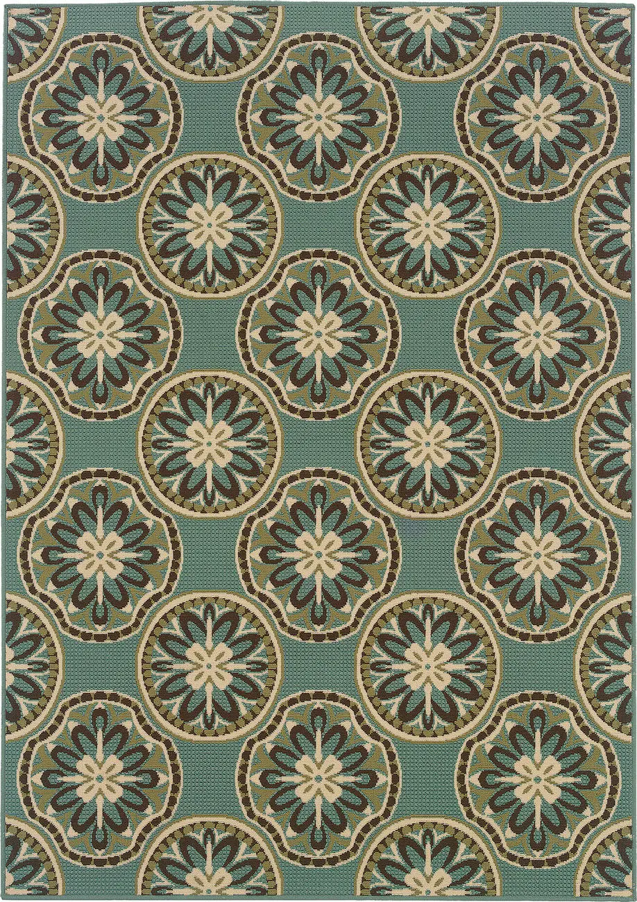 Modern Loom Montego 7310_8323L Blue Outdoor Rug