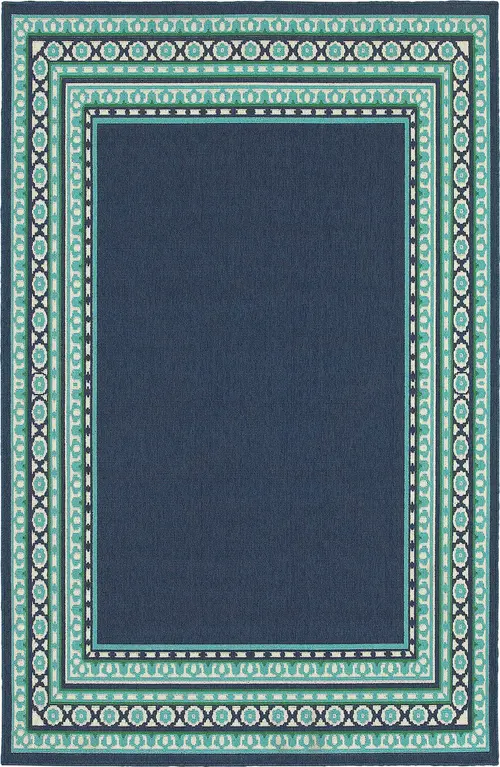 Modern Loom Meridian 7310_9650B Navy Outdoor Rug