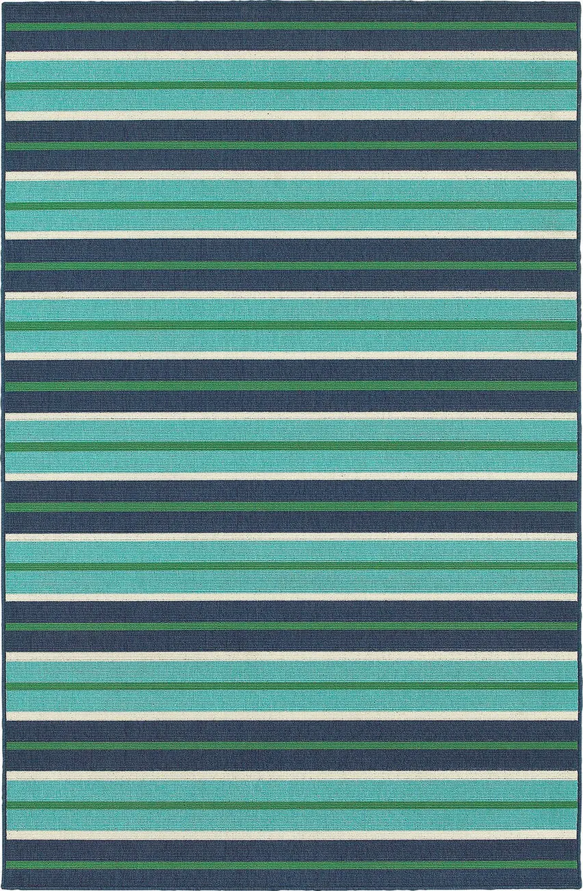 Modern Loom Meridian 7310_9652F Blue Outdoor Rug