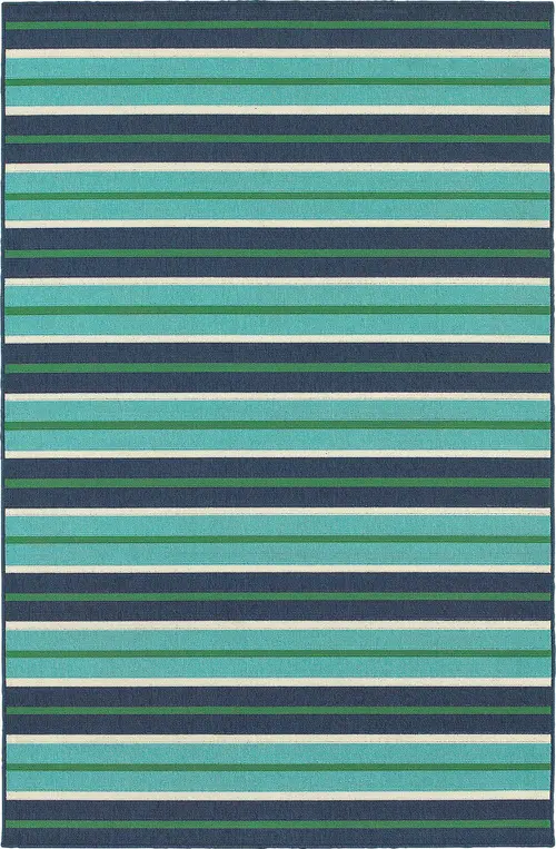 Modern Loom Meridian 7310_9652F Blue Outdoor Rug