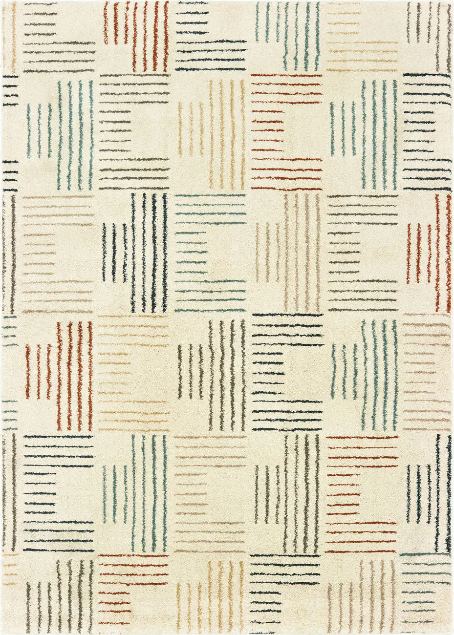 Modern Loom Carson 7310_9663A Ivory Abstract Rug