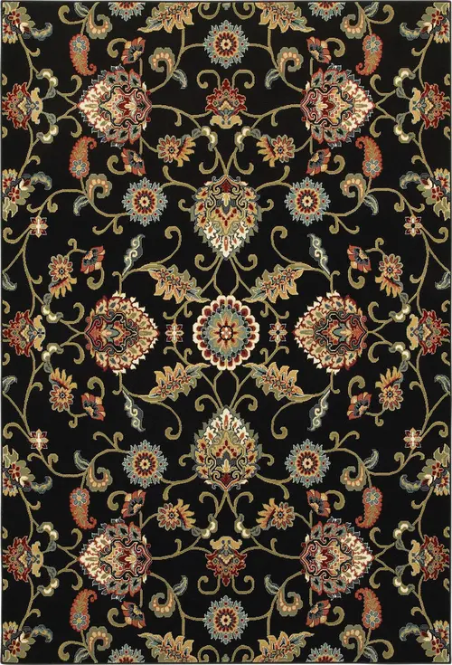 Modern Loom Kashan 7310_9946K Black Transitional Rug
