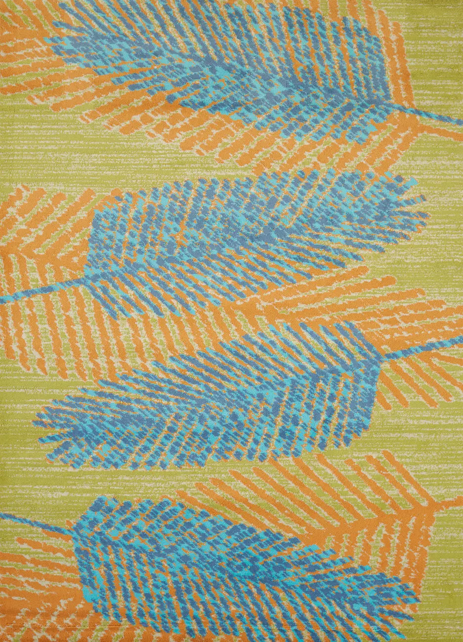 Modern Loom Breezy Days 7410_543_60763 Aqua Coastal Rug