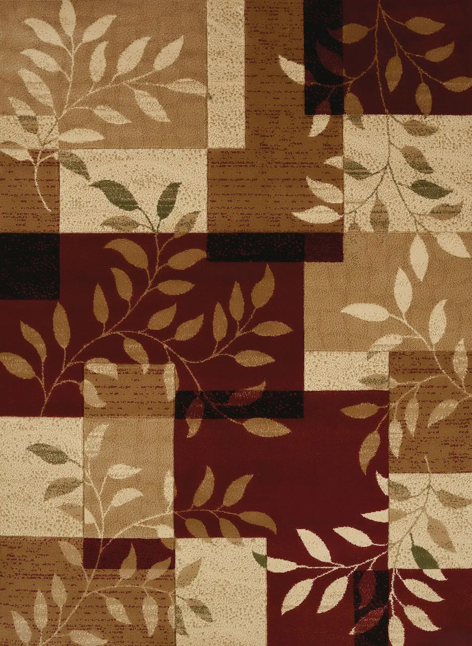 Modern Loom Sapphire 7410_710_834 Burgundy Abstract Rug