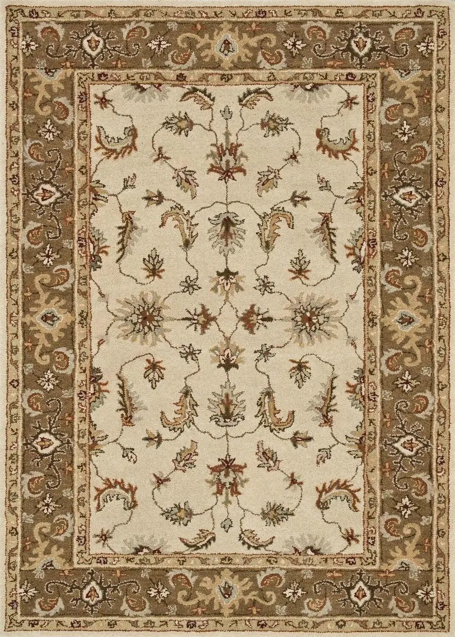 Fairfield HFF07 Ivory/Bronze Wool Patterned Rug