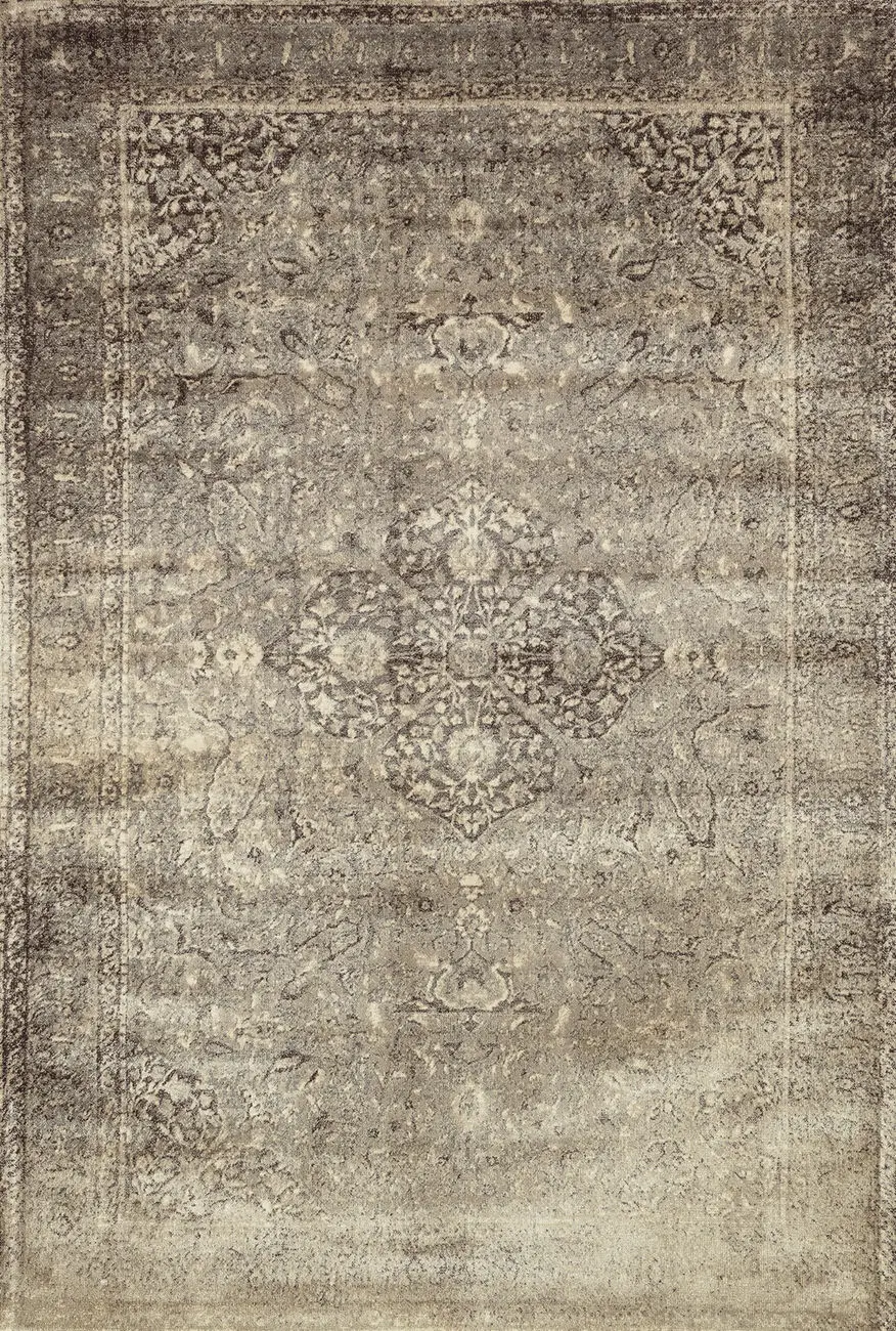 Sand Color Area Rig Nyla NY-20 Sand-DarkBrown Area Rug