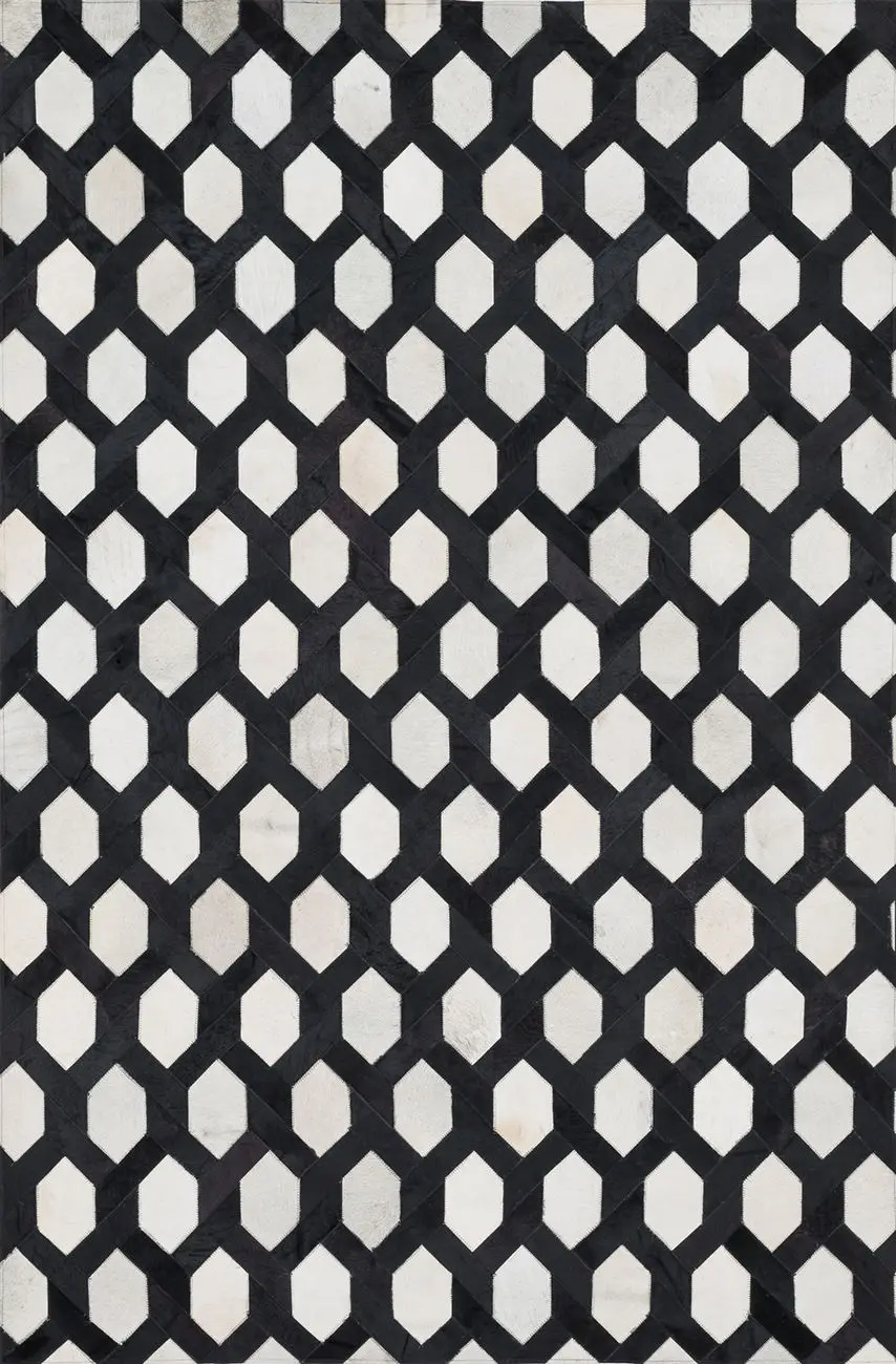 Promenade PO-04 Ivory-Black Area Rug