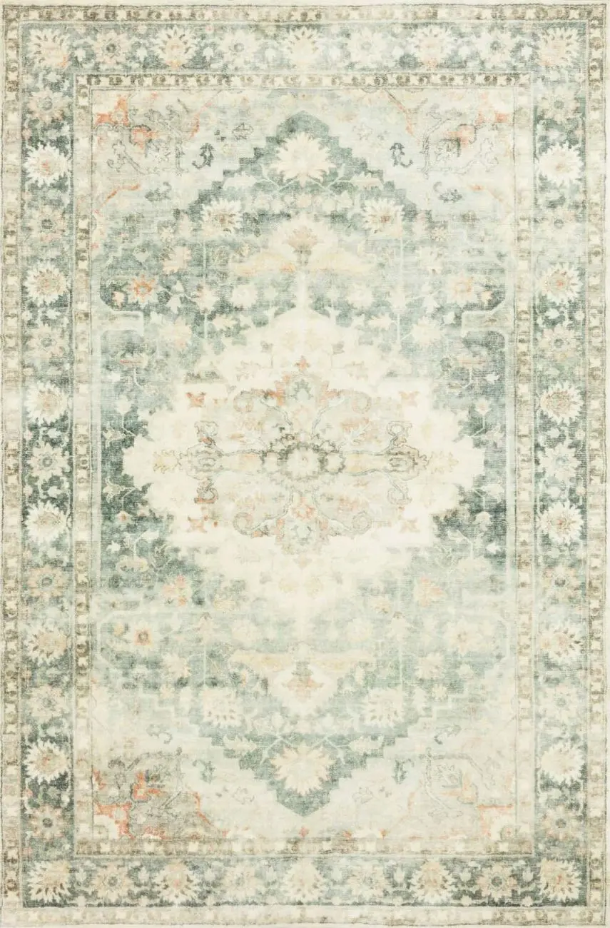 Rosette Blue Rug