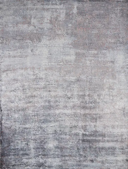 Kas Rugs Indulge 801 Gray Hand Loomed Silk Rug