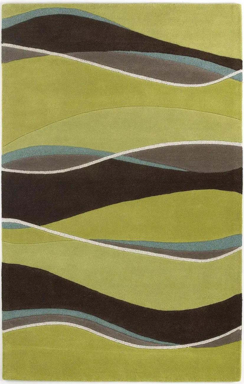 Kas Rugs Eternity 1084 Lime/Mocha Abstract Rug