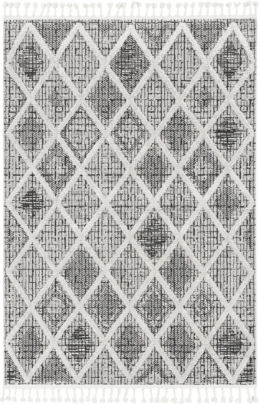 Kas Rugs Willow 1101 Gray Hand Woven Synthetic Rug