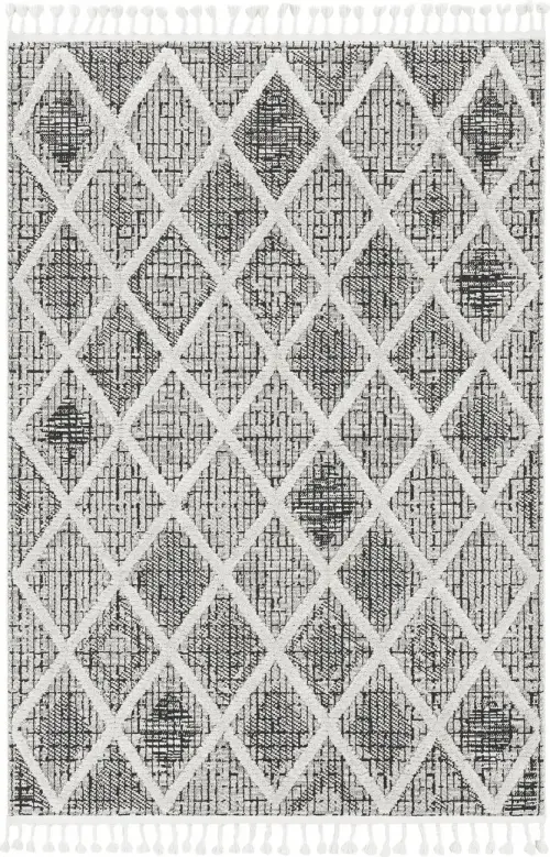Kas Rugs Willow 1101 Gray Hand Woven Synthetic Rug
