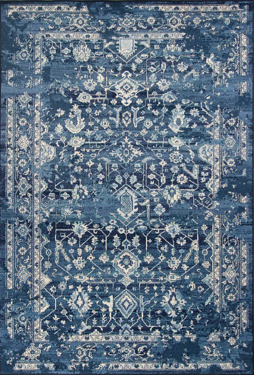 Kas Rugs Bob Mackie Home Vintage 1310 Azure Blue Traditional Rug