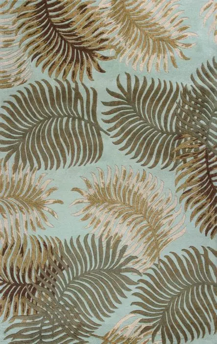 Kas Rugs Havana 2612 Aqua Floral Rug