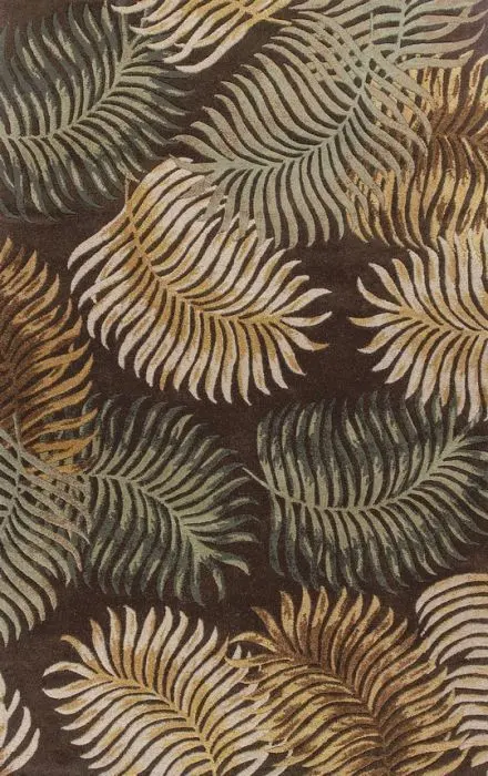 Kas Rugs Havana 2617 Espresso Floral Rug