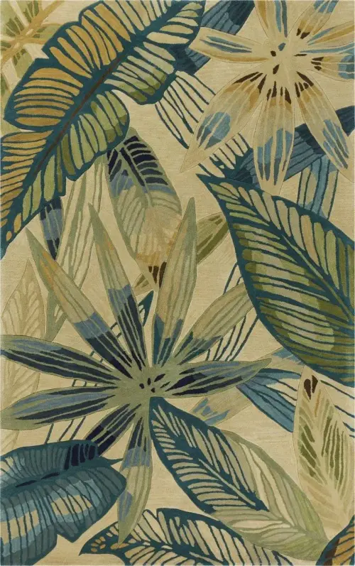 Kas Rugs Sparta 3154 Ivory/Teal Floral Rug