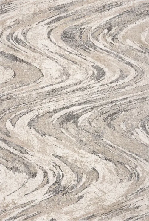 Kas Rugs Hue 4752 Beige Hand Woven Synthetic Rug