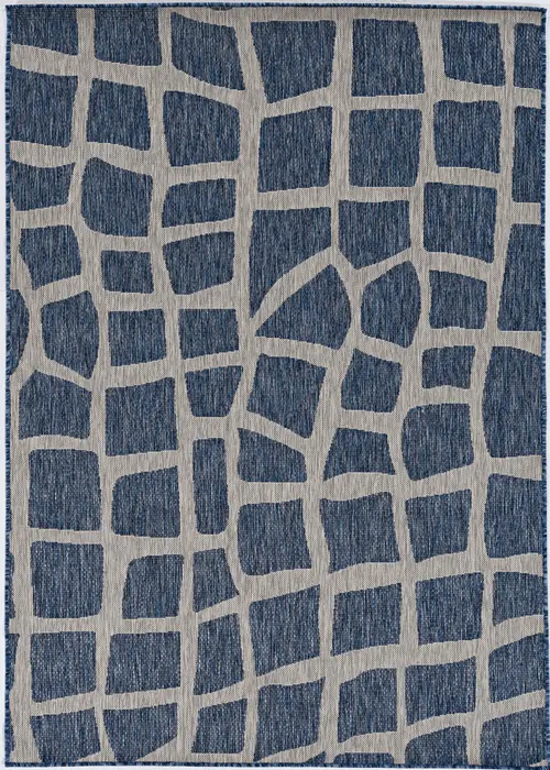 Kas Rugs Provo 5763 Blue Hand Woven Synthetic Rug