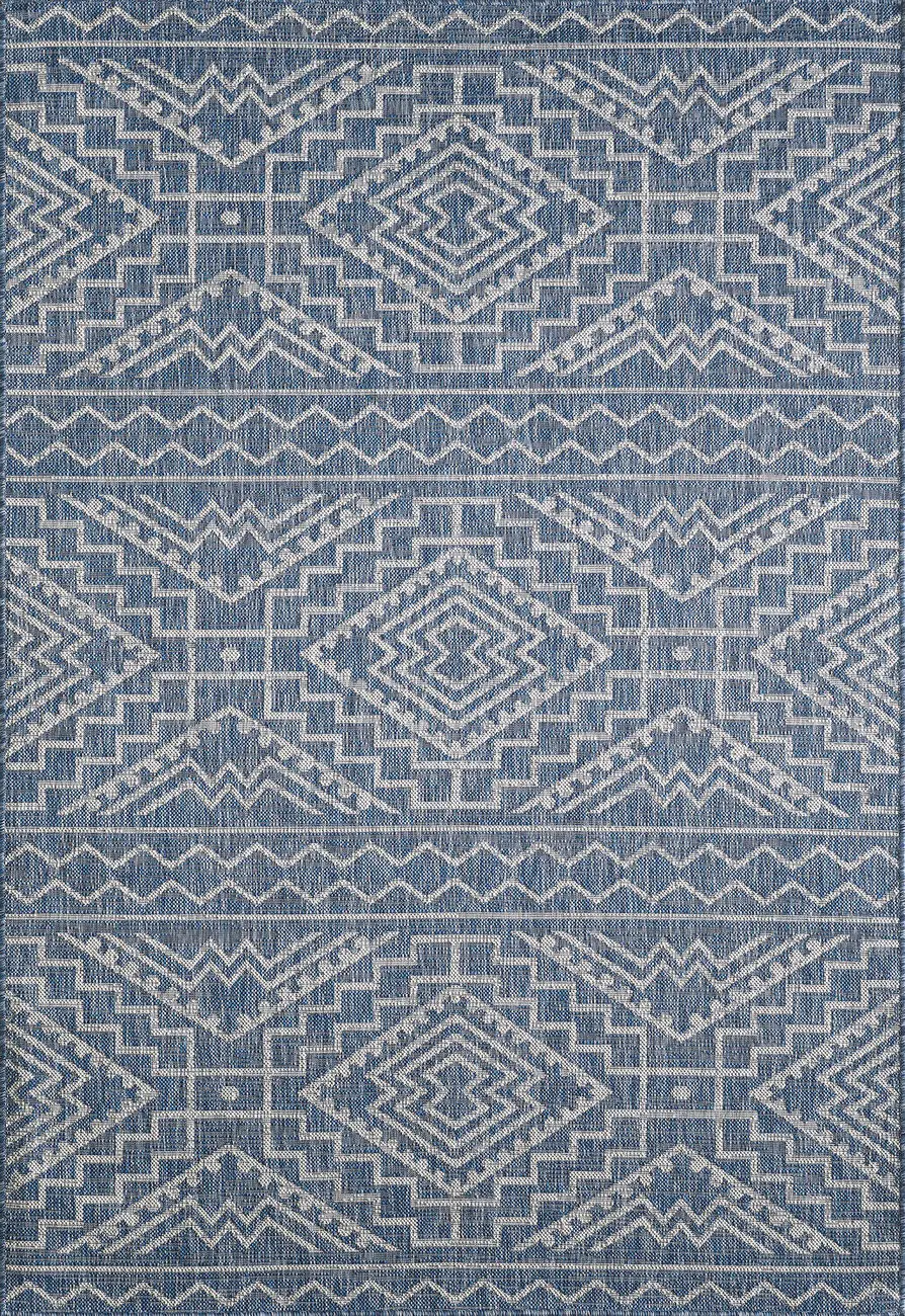 Kas Rugs Provo 5778 Blue Hand Woven Synthetic Rug