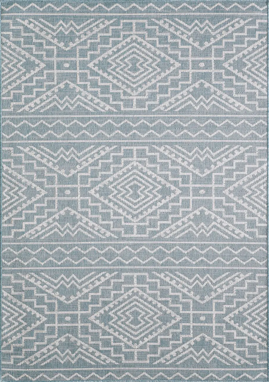 Kas Rugs Provo 5779 Blue Hand Woven Synthetic Rug