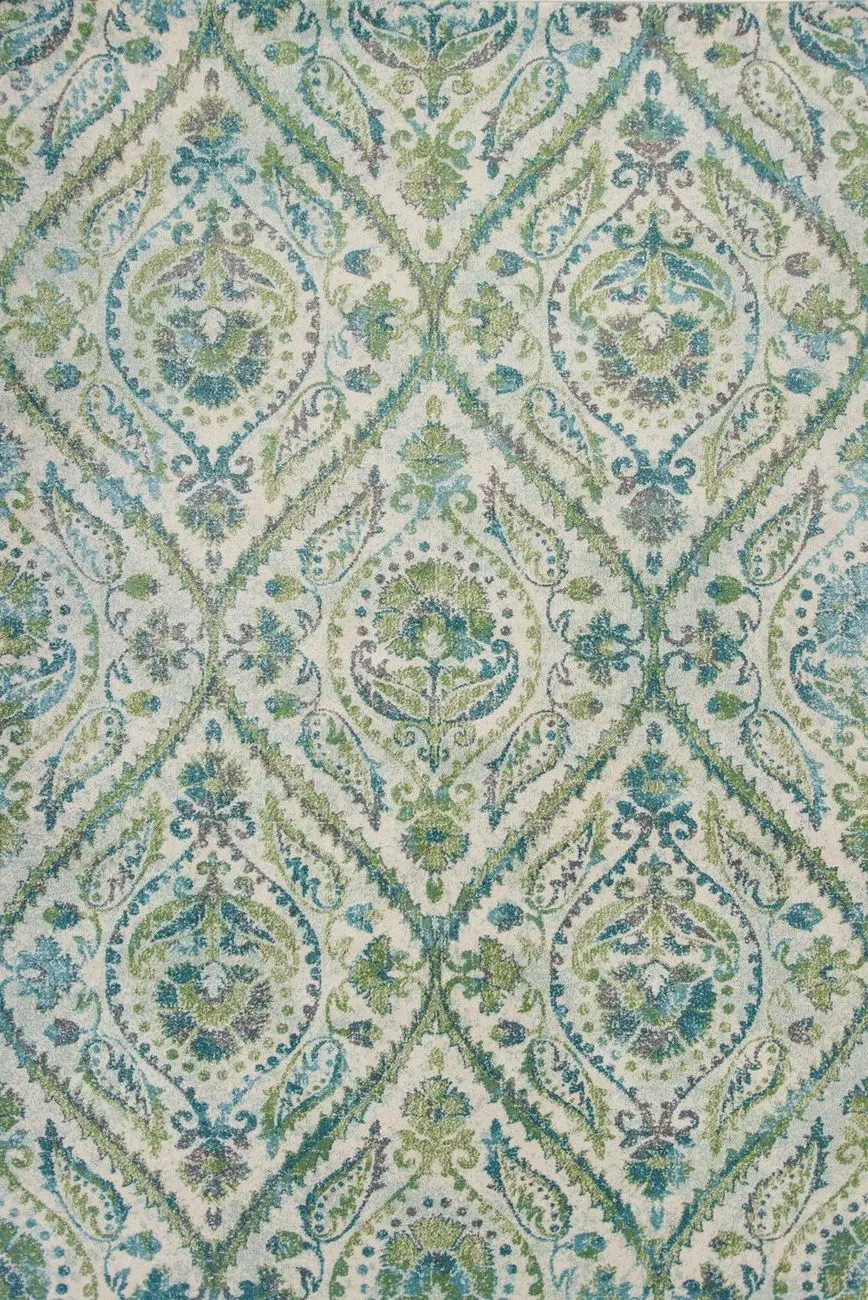 Kas Rugs Stella 6256 Ivory/Teal Rug