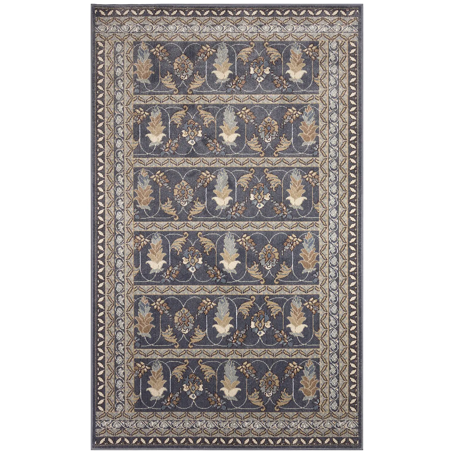 Liora Manne Ariana Low Profile  Indoor  Woven Durable Rug- Sarai Navy