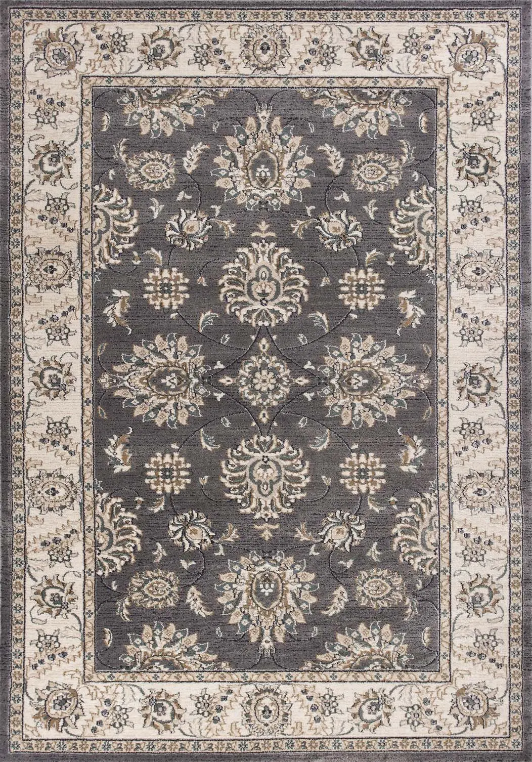 Avalon 5608 Grey/Ivory Kashan Area Rug Product Image