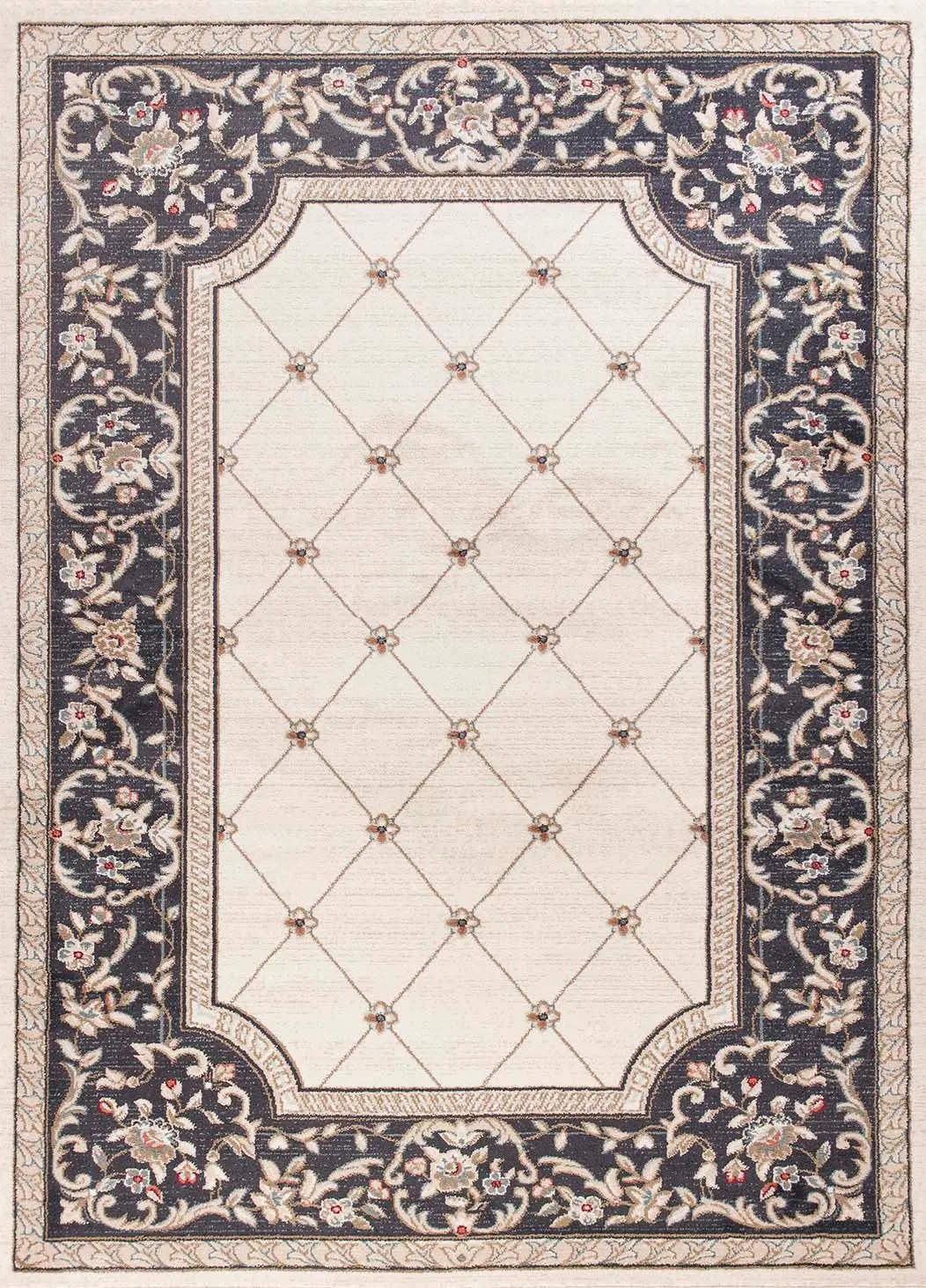 Avalon 5614 Ivory/Grey Courtyard Area Rug