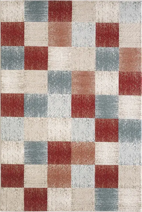 Avalon 5616 Brown Checkered Area Rug