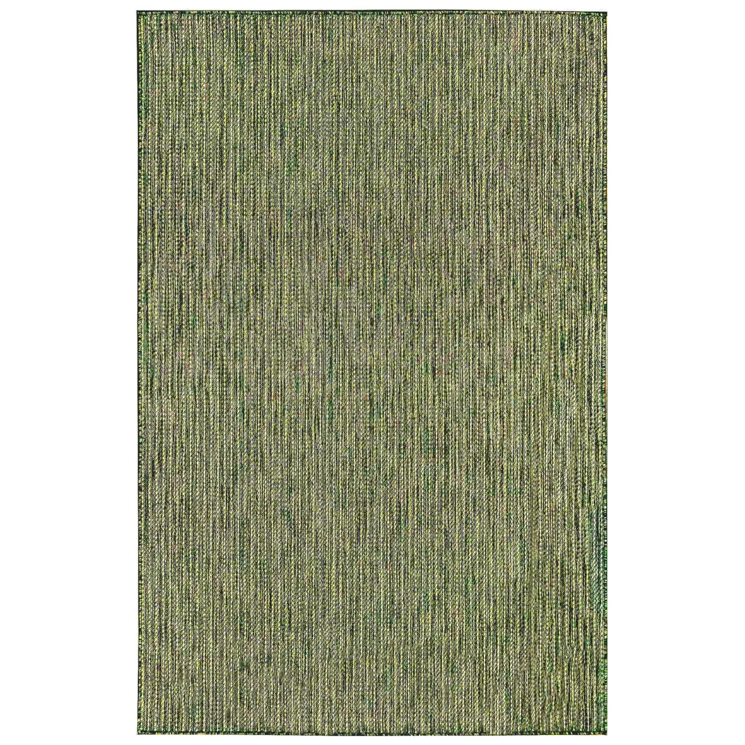 Liora Manne Carmel Low Profile  Easy Care Indoor/Outdoor Woven Rug- Texture Stripe Green