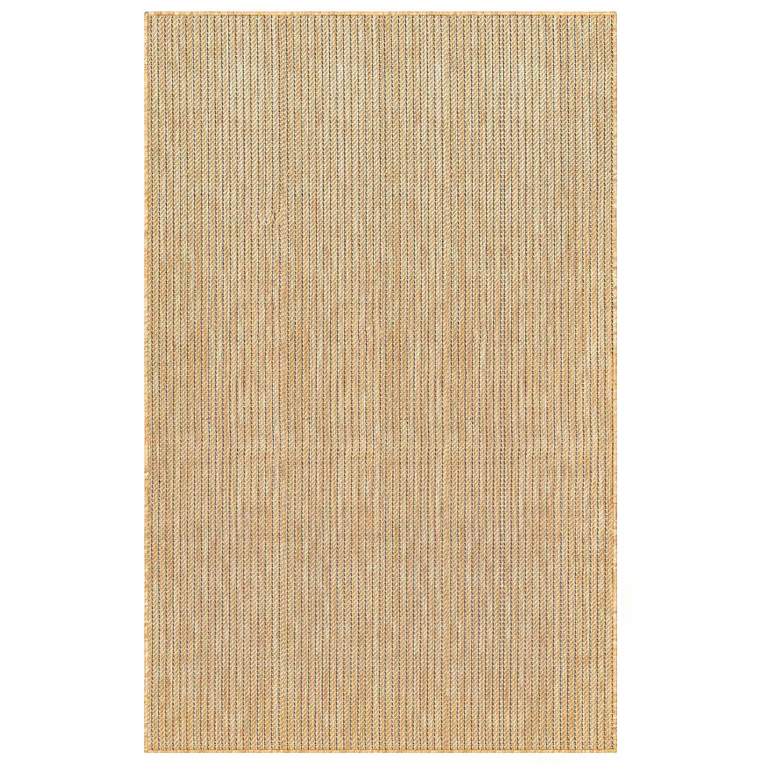Liora Manne Carmel Low Profile  Easy Care Indoor/Outdoor Woven Rug- Texture Stripe Sand