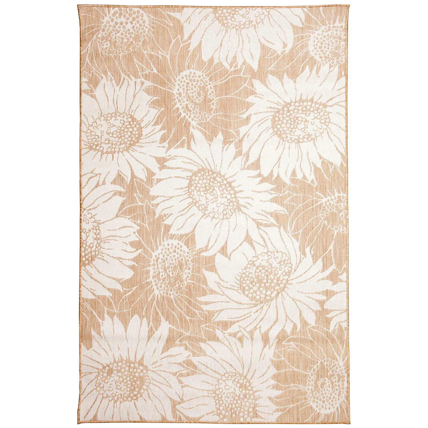 Liora Manne Carmel Low Profile  Easy Care Indoor/Outdoor Woven Rug- Sunflower Field Sand