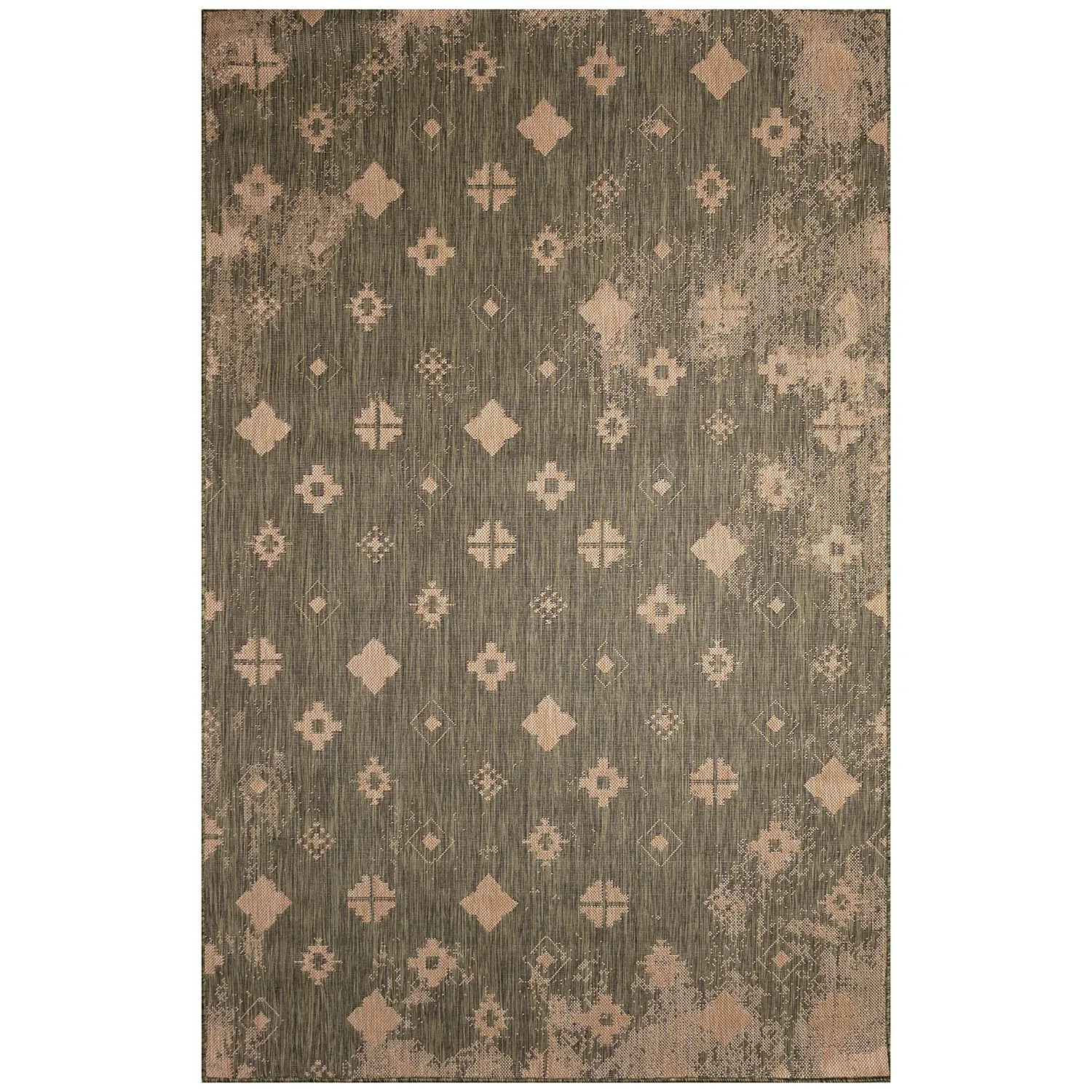 Liora Manne Carmel Low Profile  Easy Care Indoor/Outdoor Woven Rug- Porto Green