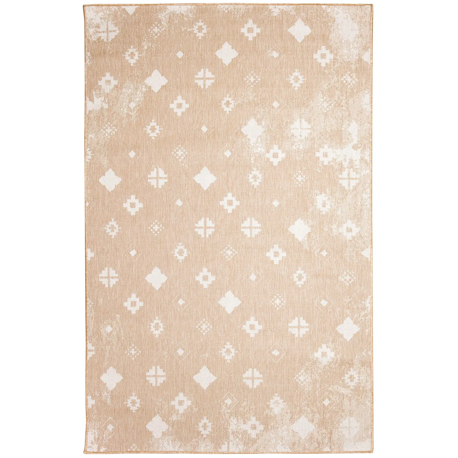Liora Manne Carmel Low Profile  Easy Care Indoor/Outdoor Woven Rug- Porto Sand