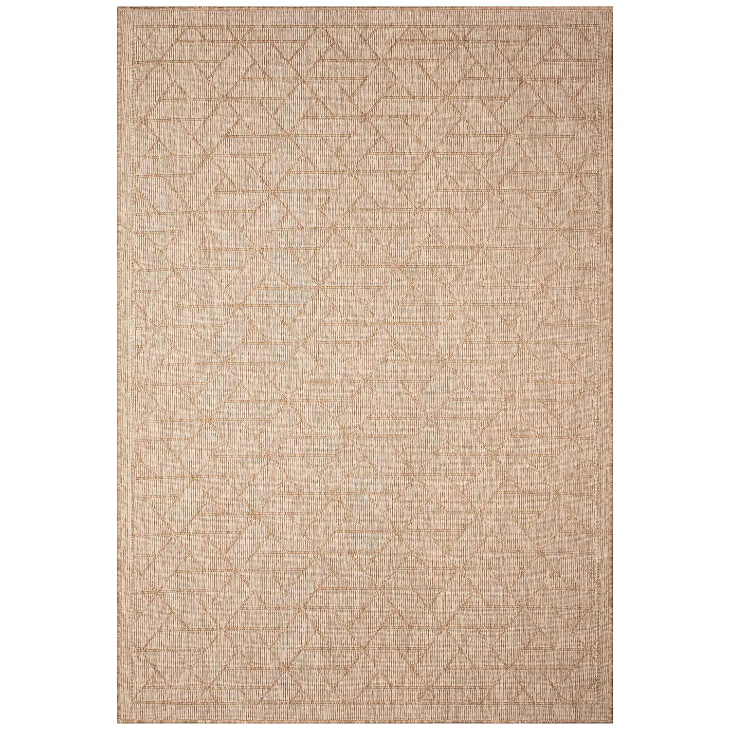 Liora Manne Carmel Low Profile  Easy Care Indoor/Outdoor Woven Rug- Pyramid Sand