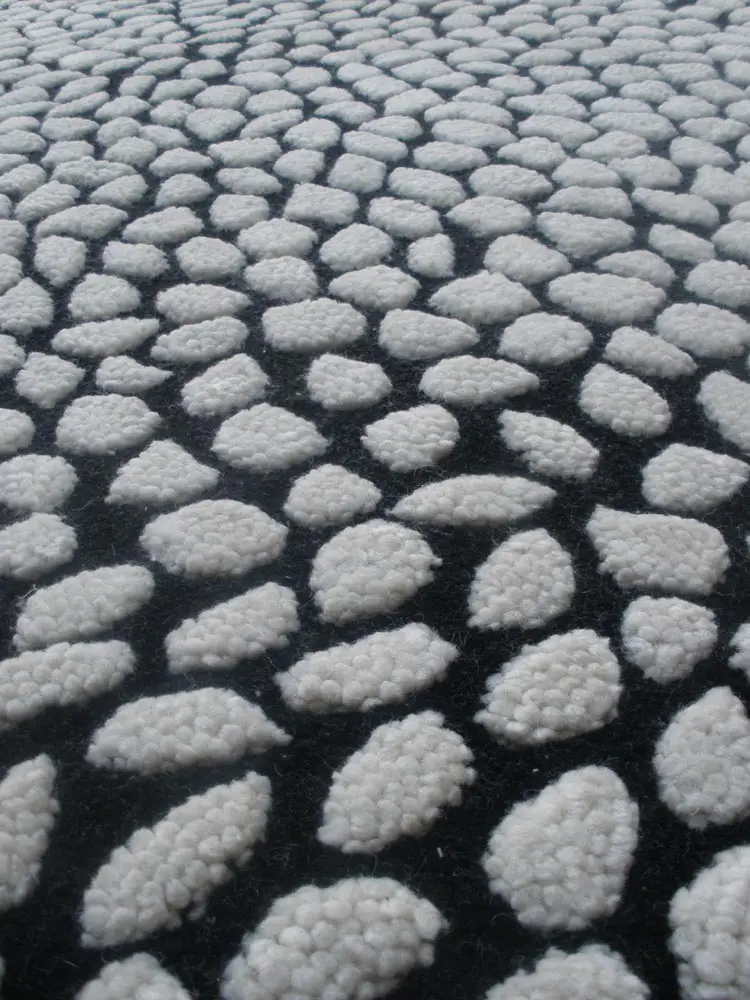 Broken Earth Black and White Rug