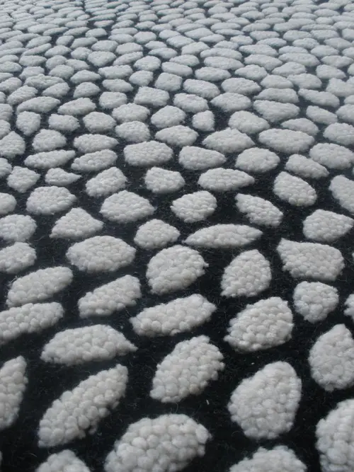 Broken Earth Black and White Rug