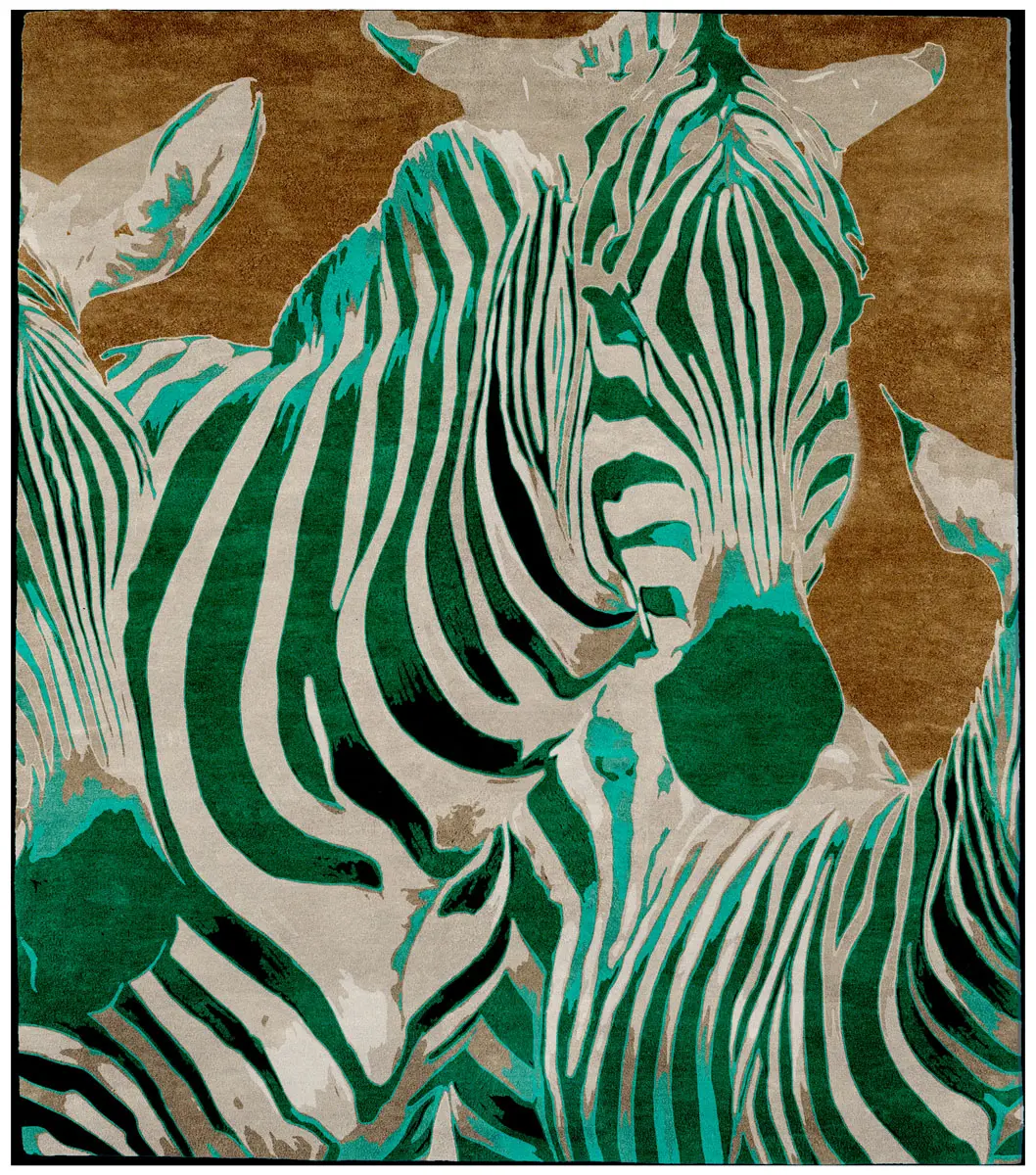 Migration Brown Teal Rug