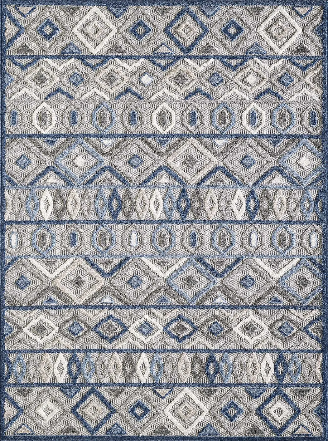 Calla 6921 Grey/Blue Aztec Area Rug