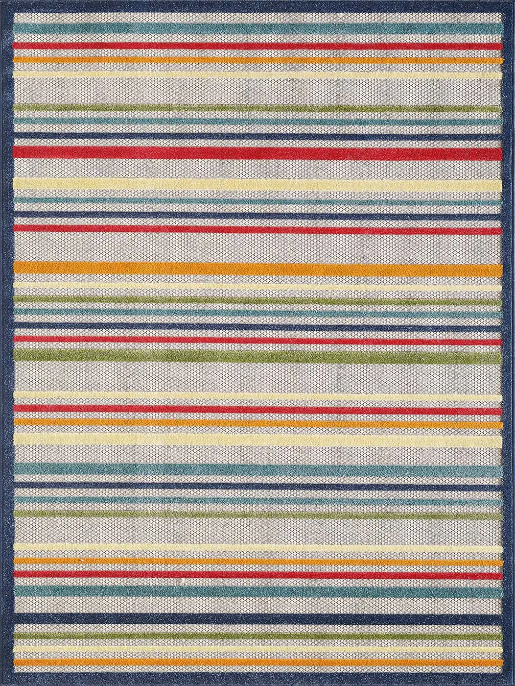 Calla 6927 Ivory/Multi Stripes Area Rug
