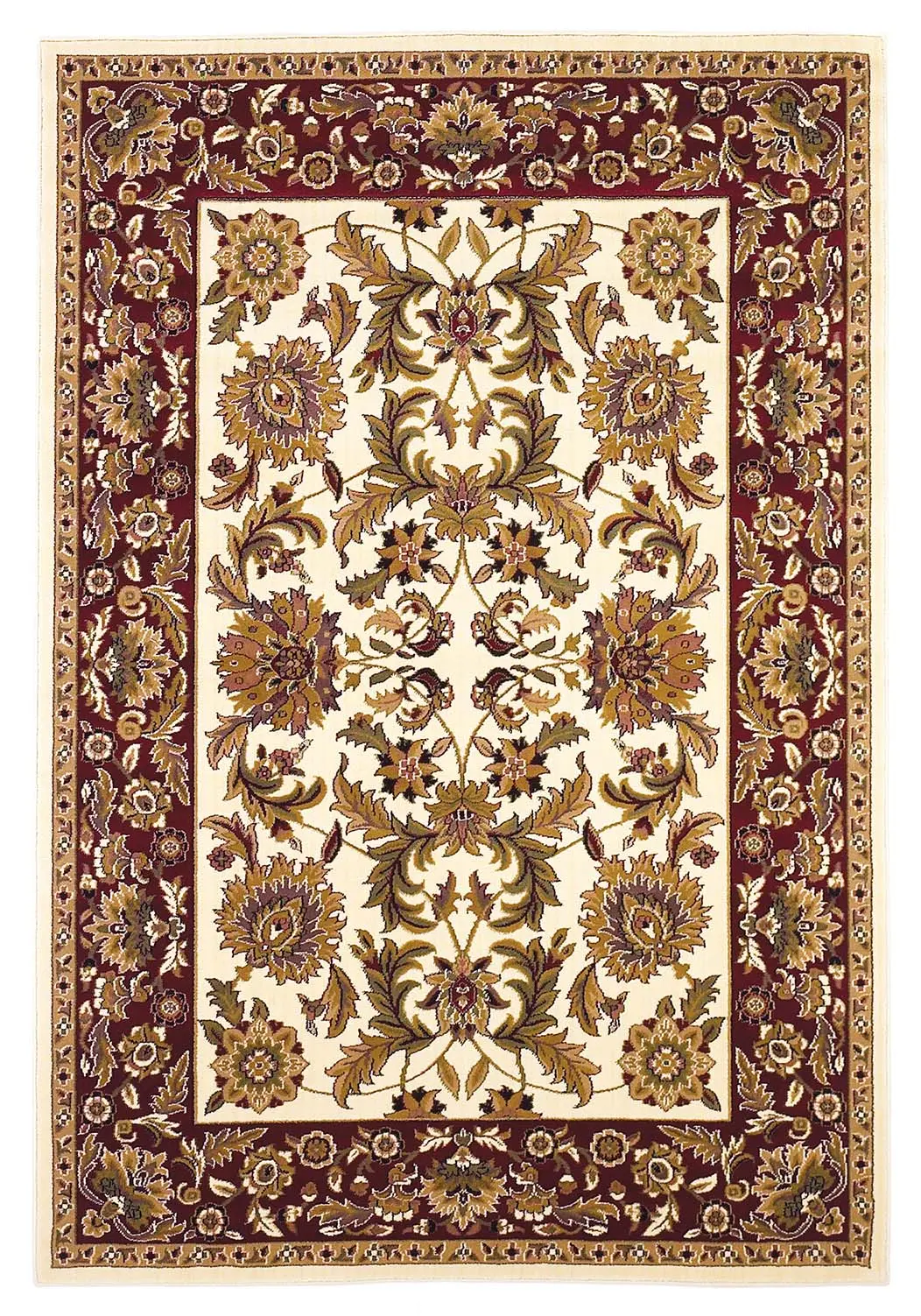 Cambridge 7303 Ivory/Red Kashan Area Rug Product Image