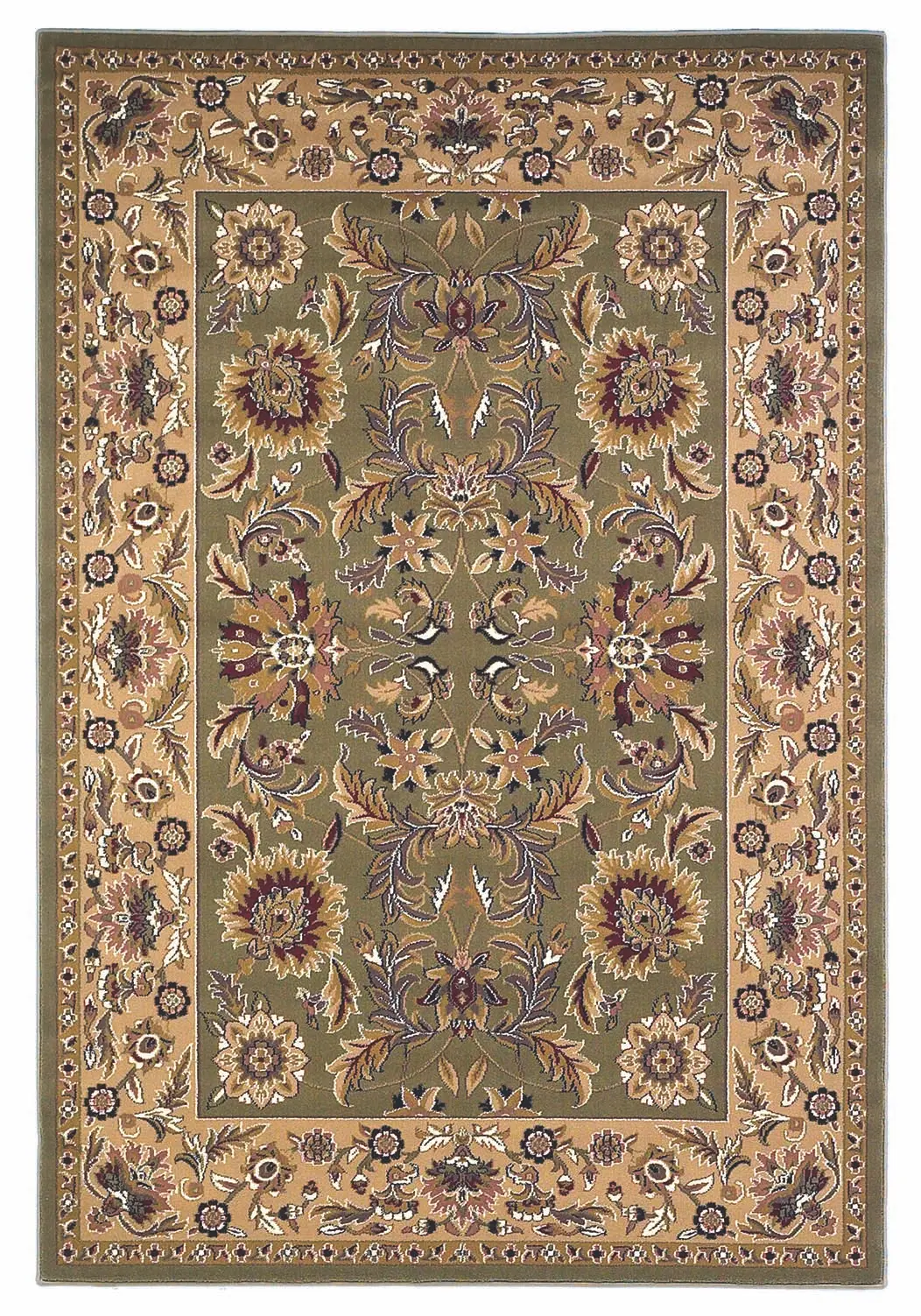 Cambridge 7304 Green/Taupe Kashan Area Rug Product Image